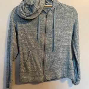Soft blue zip up hoodie